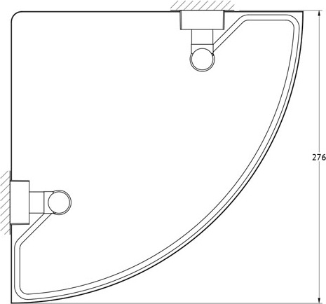 ESP 072 Полка угловая 2-х ярусная 28 cm FBS Esperado - Вид №1