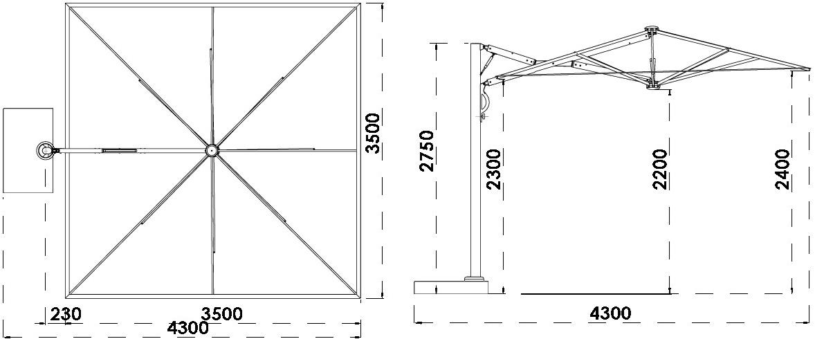 Scolaro Parasol Регулируемый зонтик с боковой стойкой Galaxia Ass  - Вид №9