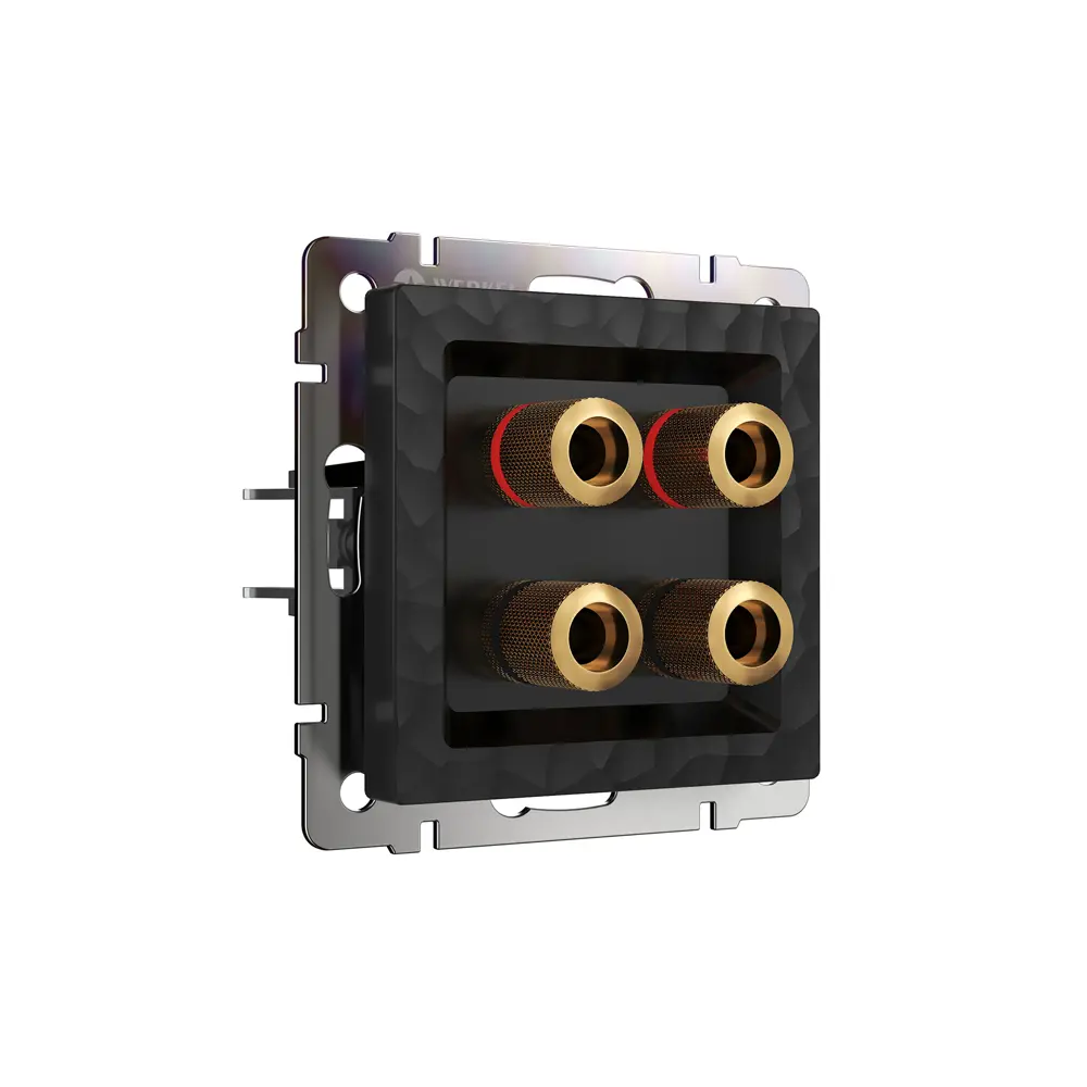 Акустическая розетка встраиваемая Werkel Hammer без заземления цвет черный STLM-2176128 - Вид №1