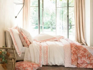 Alexandre Turpault Кровать из хлопка с рисунком и цветочными мотивами Zanzibar