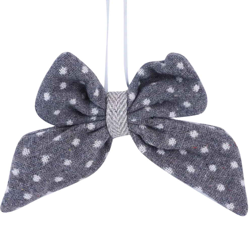 Ёлочное украшение «Бант серый маленький» Santreyd STLM-2017802