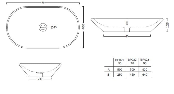 Керамическая овальная столешница BLEU PROVENCE ARCH-00086738 - Вид №2