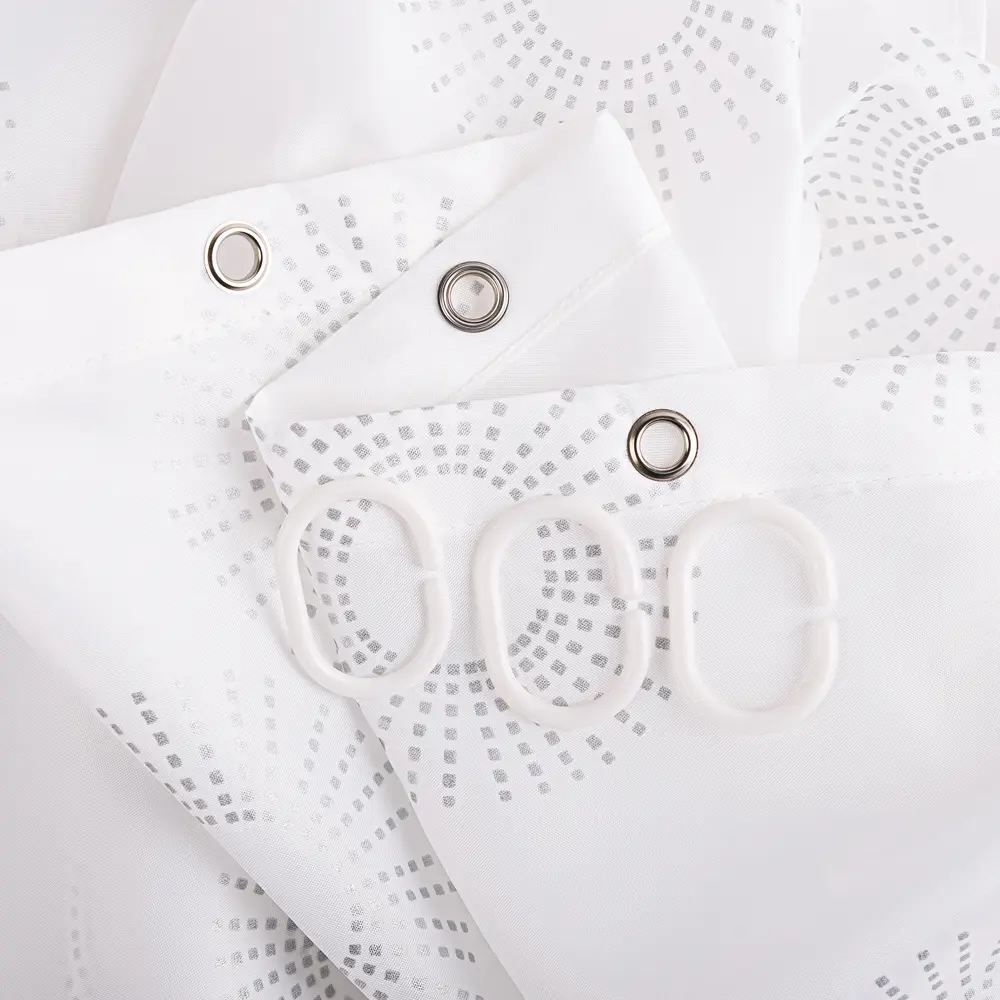 Штора для ванной с кольцами Verran Claro 180x180 см полиэстер цвет белый STLM-2194496 - Вид №2