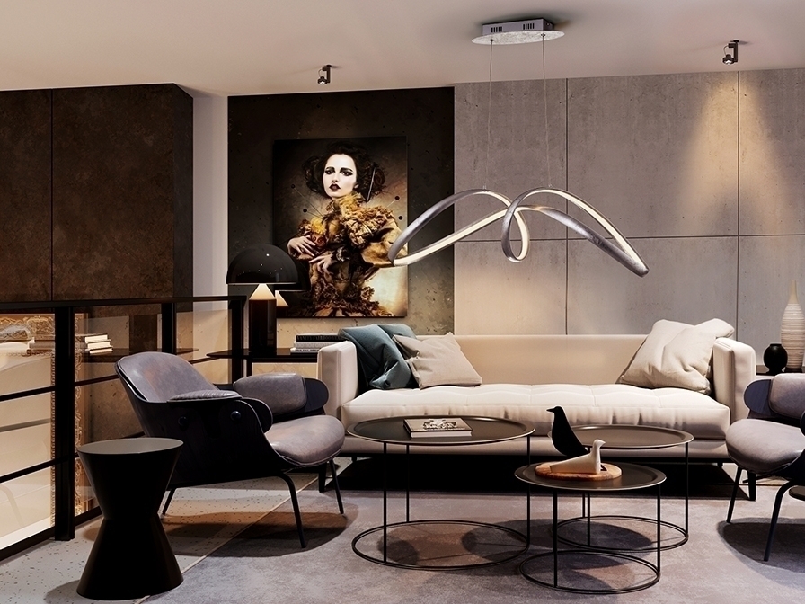 084278 Подвесной светильник серебряный Schuller Lia