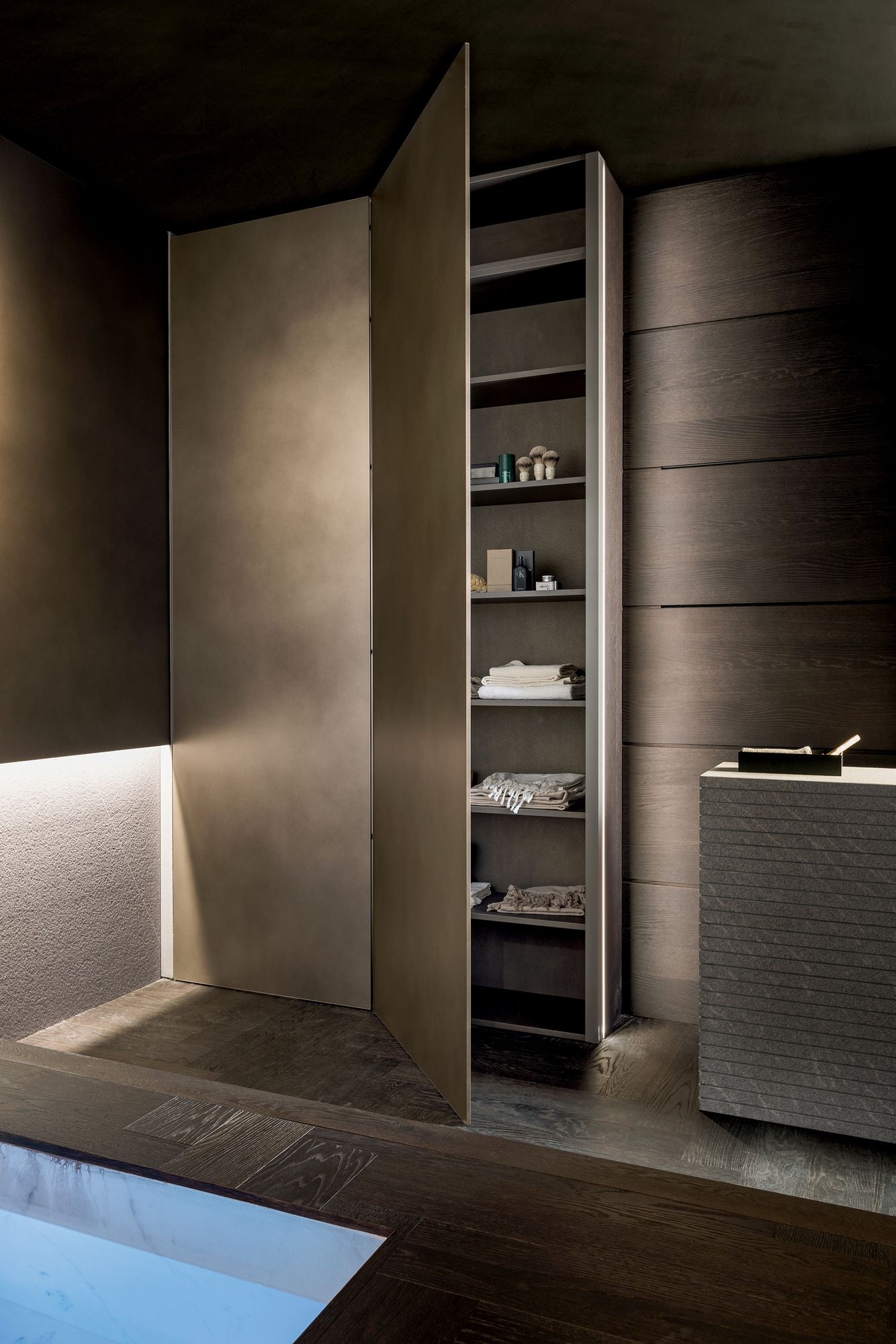 Мебель для ванной комнаты из дуба и камня MODULNOVA Blade ARCH-00027478 - Вид №3