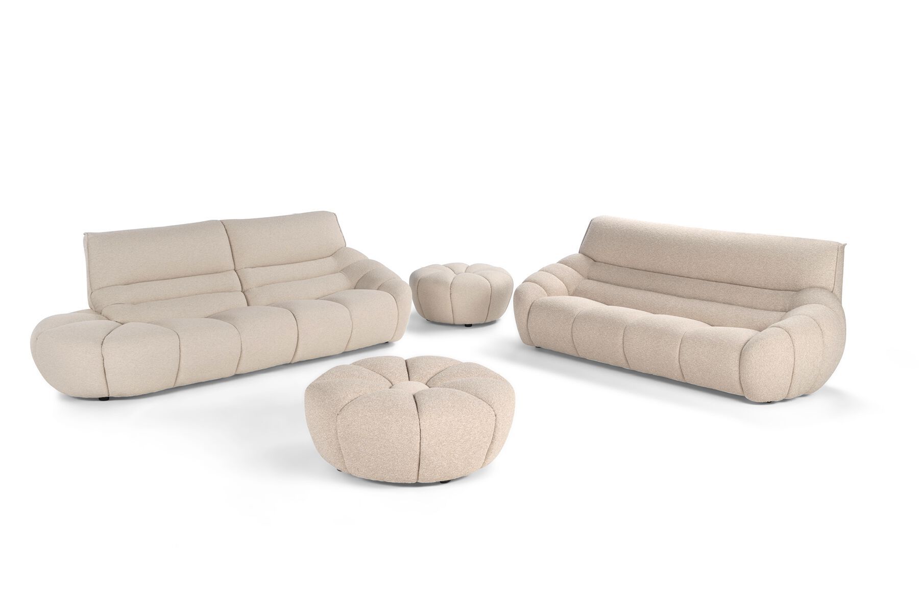 Круглый пуф из ткани Calia Italia Modular ARCH-00109375 - Вид №1