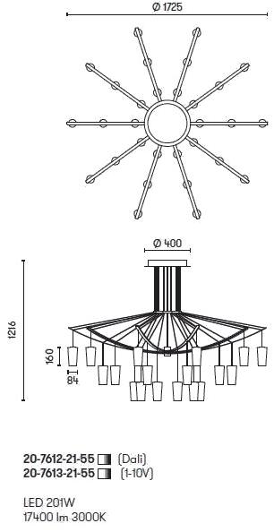 Grok Светодиодный подвесной светильник из алебастра Catenaria sun-id-1496824 - Вид №5