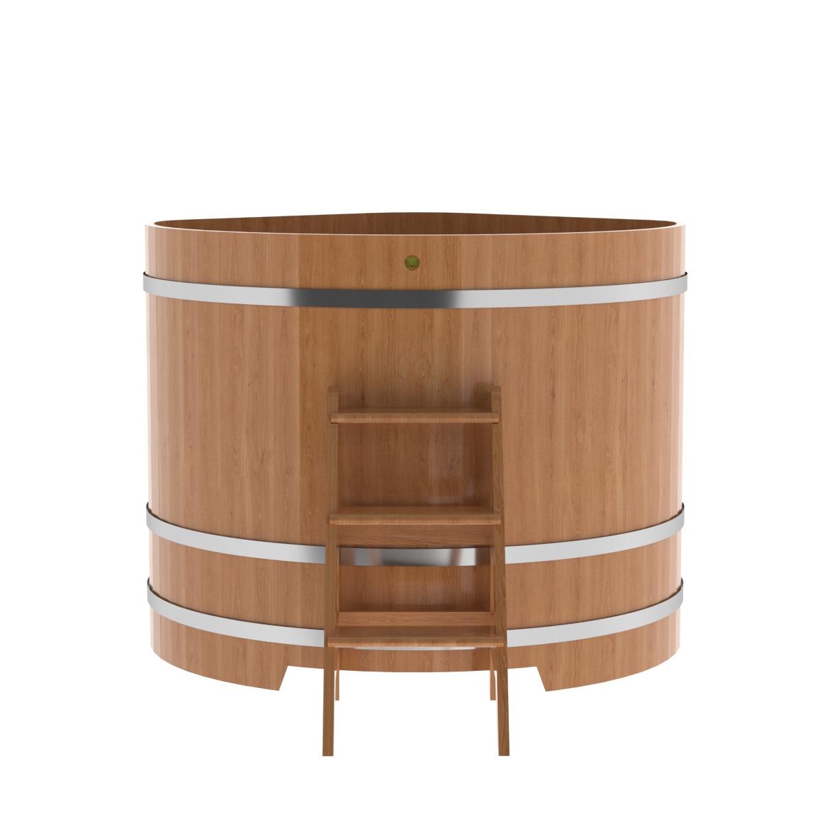 1366 Купель угловая из дуба 1,37х1,37х1,2 натуральная Alyarus  - Вид №3