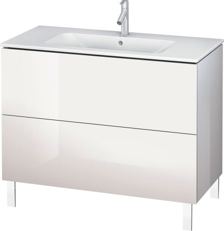 LC662705353 L-Cube Тумбочка напольная Каштан темный, декор Duravit - Вид №2
