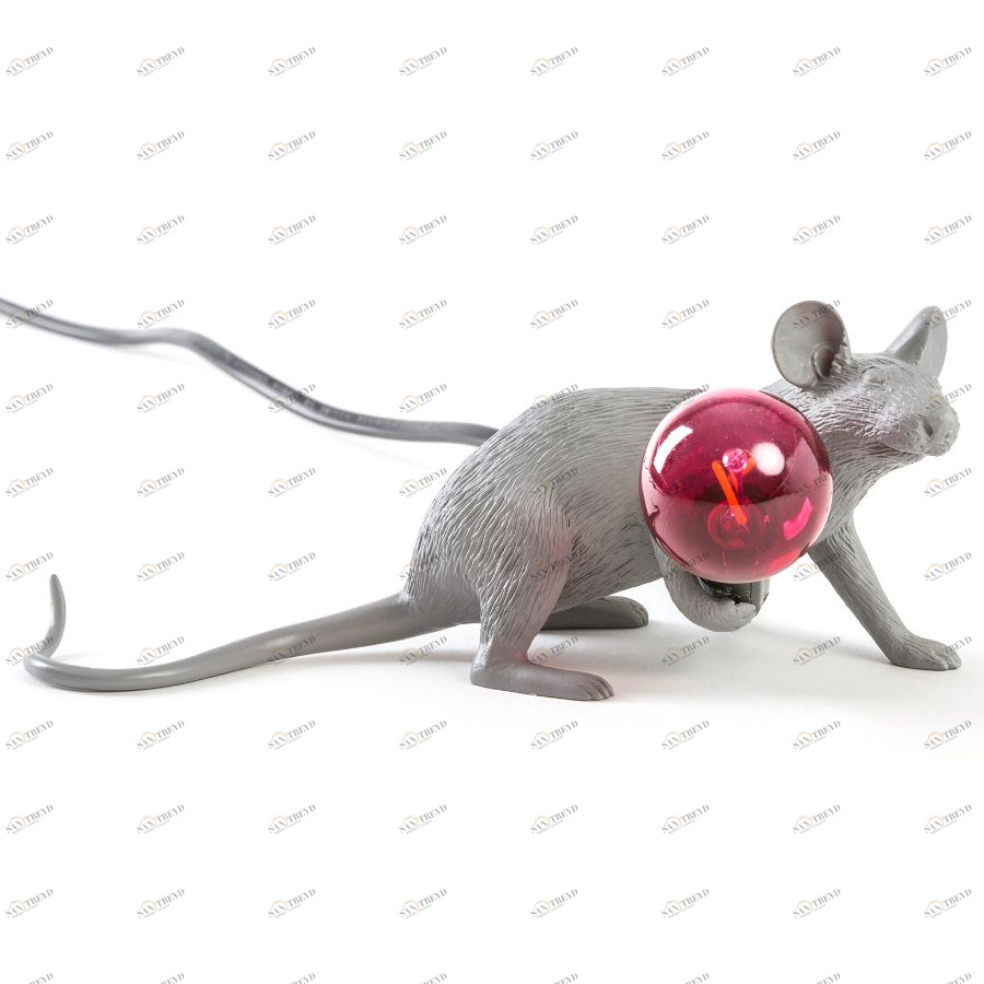 Светильник настольный Mouse Lamp Lyie Down, серый Seletti 14940