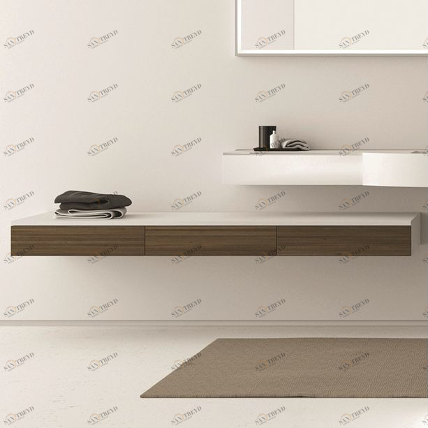 Moma Design Тумба под раковину подвесная с 3 ящиками 1800 Boxline3 250 дуб BLZ31180RN