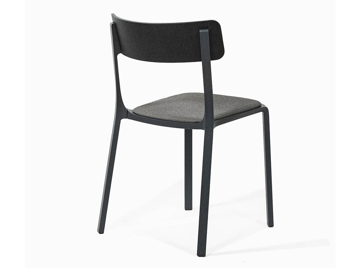 Штабелируемый алюминиевый стул с мягким сиденьем Infiniti Ruelle ARCH-00124330