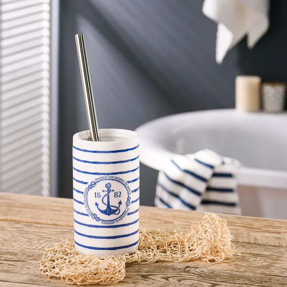 Ёршик для унитаза Adventure цвет белый/синий VERRAN STLM-2059167 - Вид №4