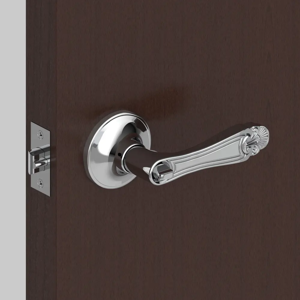 Ручка-защёлка 637/BL СР-Е, с фиксатором, цвет хром FUARO STLM-2045259 - Вид №8