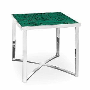 710106,86 ABHIKA БОКОВОЙ СТОЛ MALAKI CUBE X H51 52X52 DARK GREEN