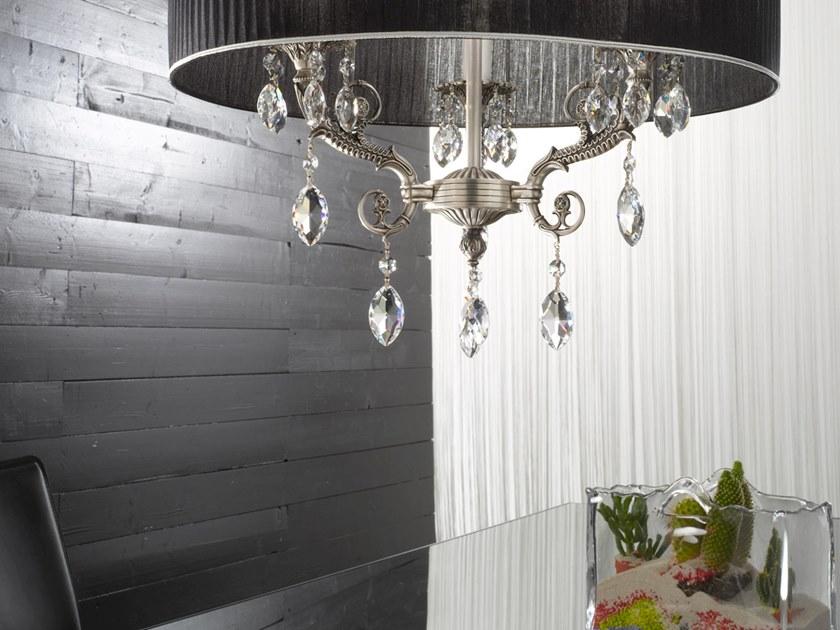 Possoni Illuminazione Старинная серебряная люстра с кристаллами swarovski® Firefly 7117/bk/3 - Вид №1