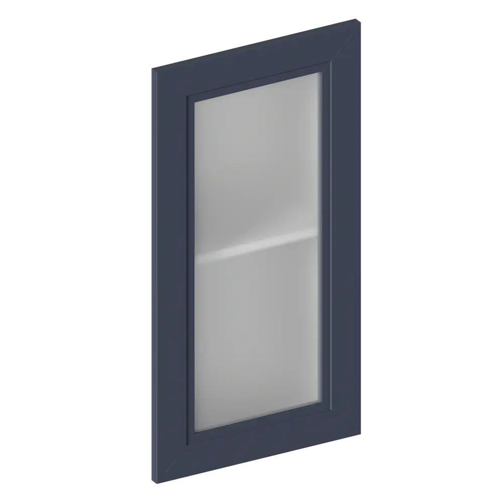 Фасад-витрина кухонного шкафа Котлас 40x77 см KONSENSA Стекло цвет синий STLM-2051745 - Вид №1