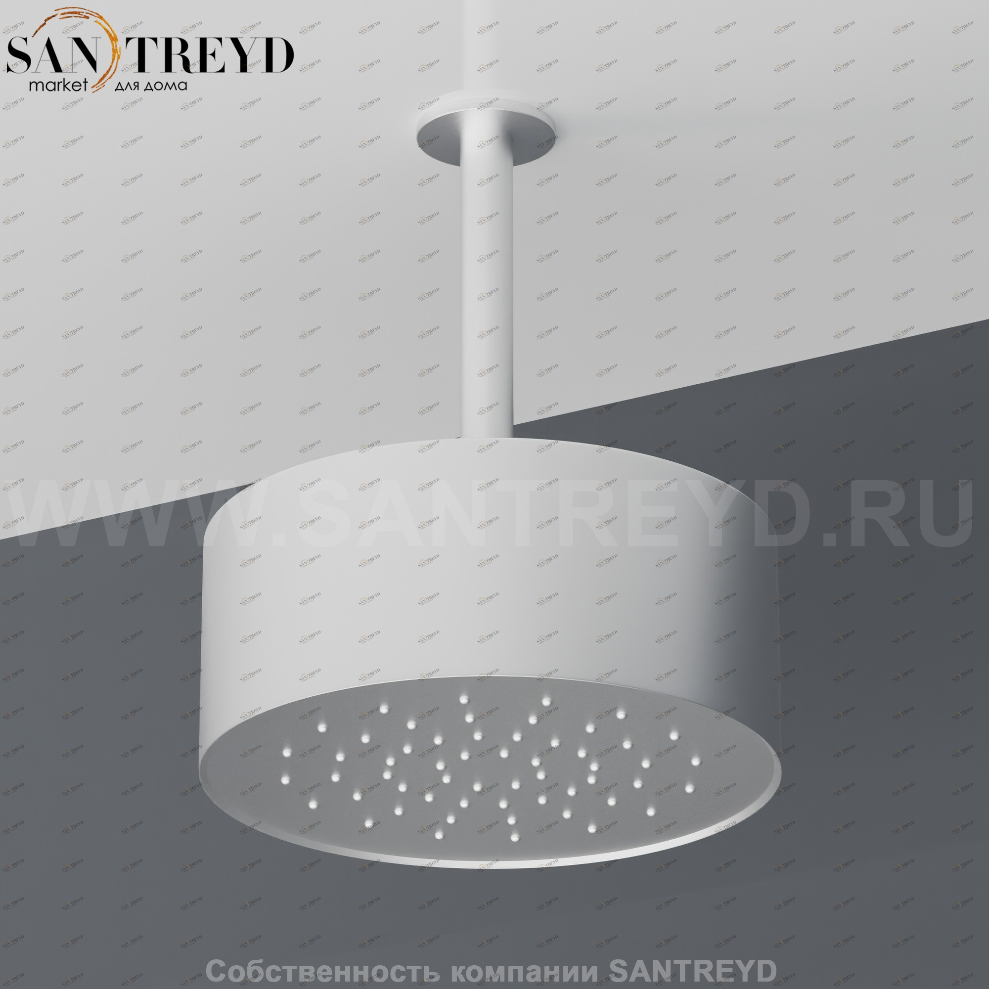 Душевая лейка CRUB1162SP SQUARE хромированная матовая Agape