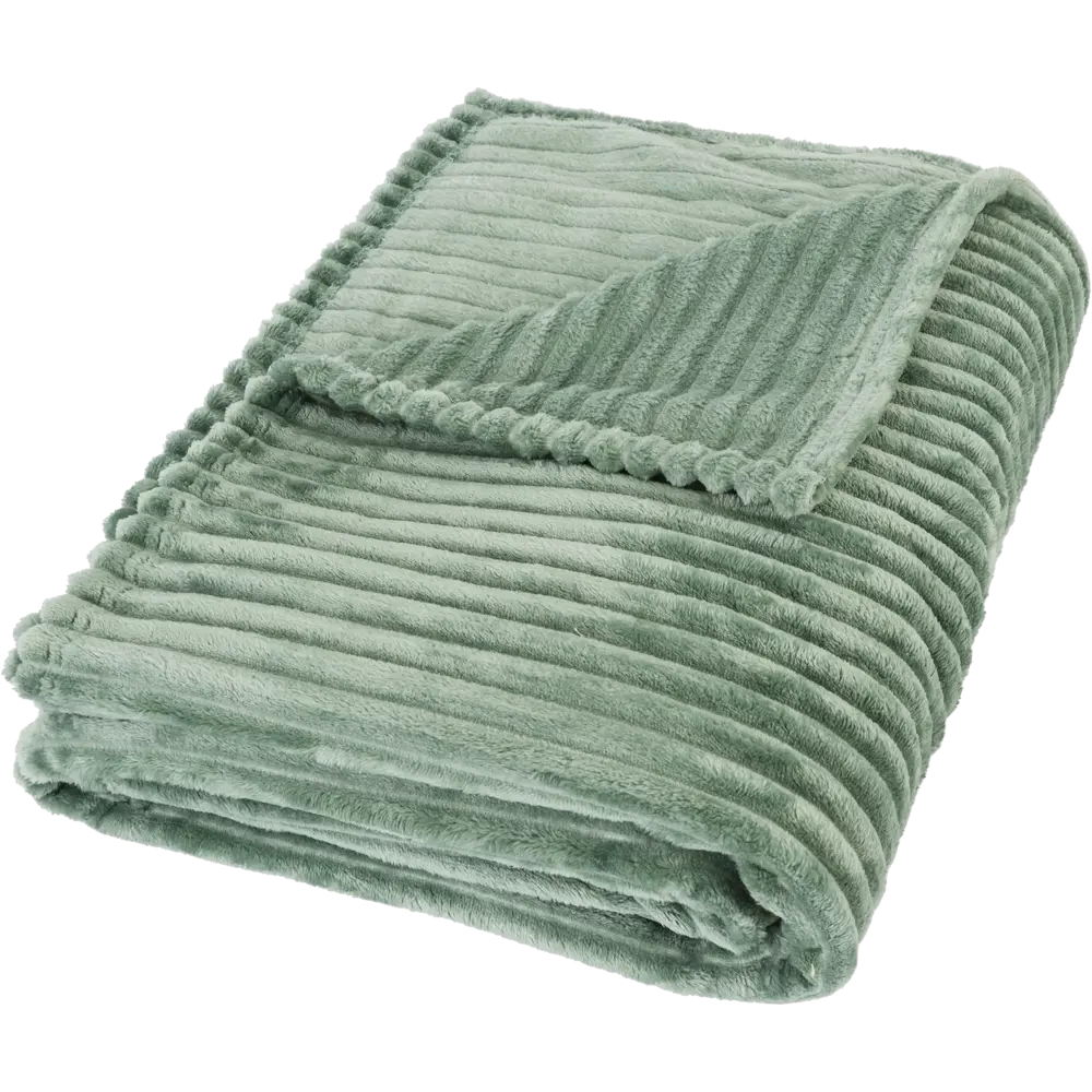 Плед "Trieste" 150x200 см фланель цвет серо-зеленый Santreyd STLM-2135908 - Вид №2