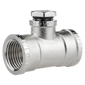 Тройник MPF для манометра 1/2"×1/4"×1/2" латунный никелированный 89409145