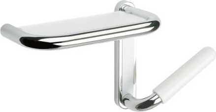 802.03.W110L Зеркальная полка белого цвета для сплошных зеркал HEWI Serie 802 LifeSystem 