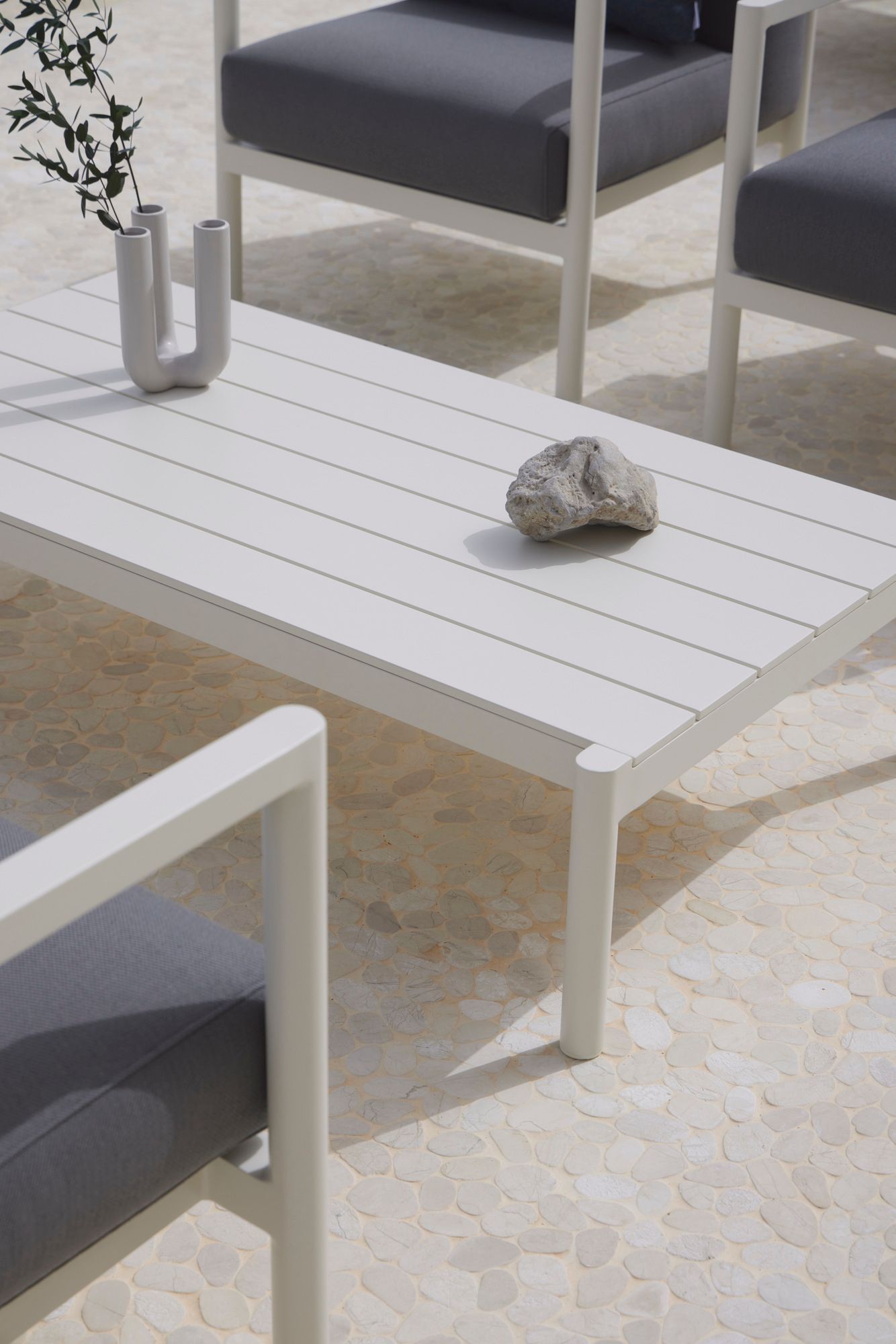 Прямоугольный алюминиевый журнальный столик с керамической столешницей POINT Origin ARCH-00066853 - Вид №7