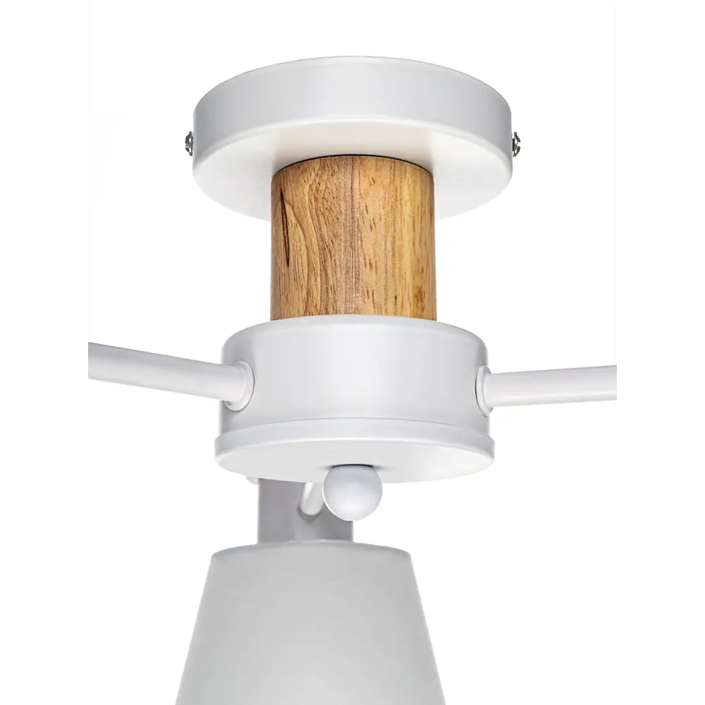 Люстра потолочная Lamplandia Textile L1495, 3 лампы, 12 м², цвет белый/серый STLM-2047398 - Вид №2