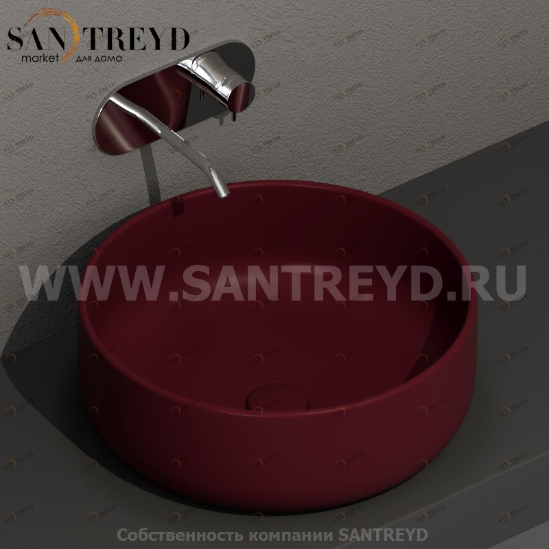 430275 Накладная раковина на столешницу  круглая Kerasan Nolita