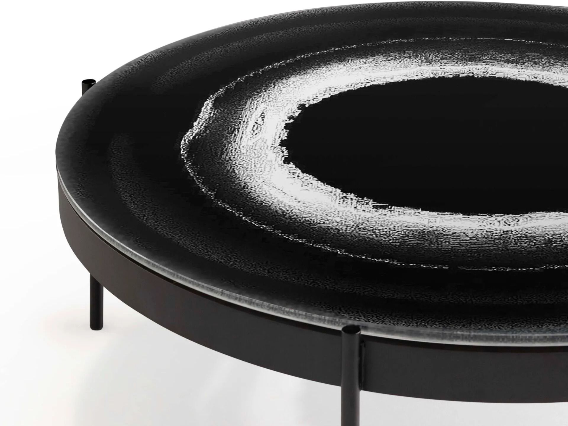 Круглый низкий журнальный столик из закаленного стекла GANDIABLASCO Iris ARCH-00014495 - Вид №4