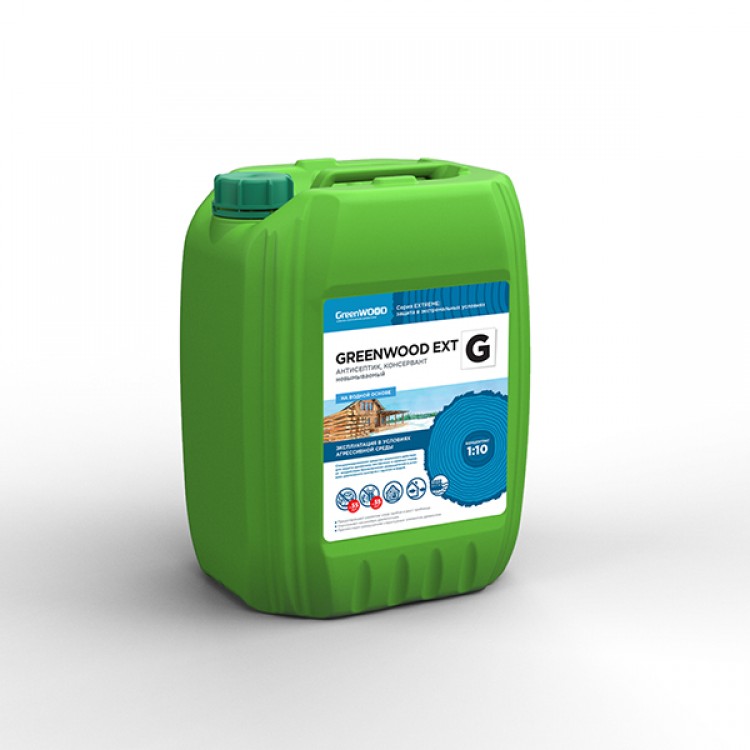 GWE-GK/20 GreenLAB GREENWOOD EXT G Концентрат 1:10, 20 л, АНТИСЕПТИК, КОНСЕРВАНТ невымываемый 