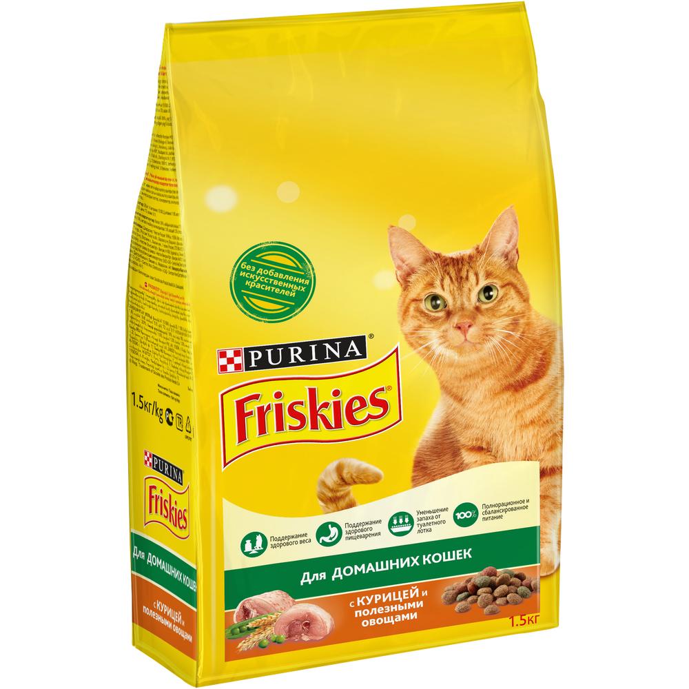 ПР0051842 Корм для кошек курица, овощи, сух. 1,5 кг Friskies  - Вид №1