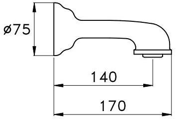 RUBINETTERIE STELLA Настенный излив для ванны Italica It09000 - Вид №1
