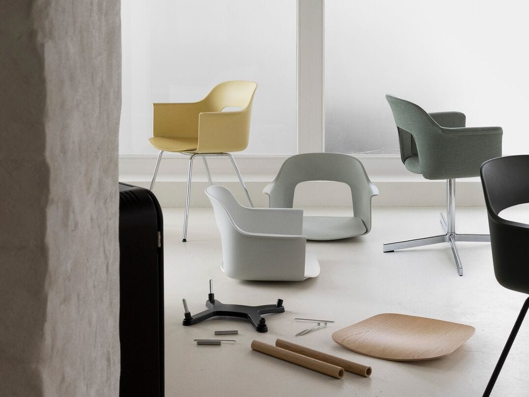 Полипропиленовый стул с подлокотниками с открытой спинкой Hay макет ARCH-00062765 - Вид №18