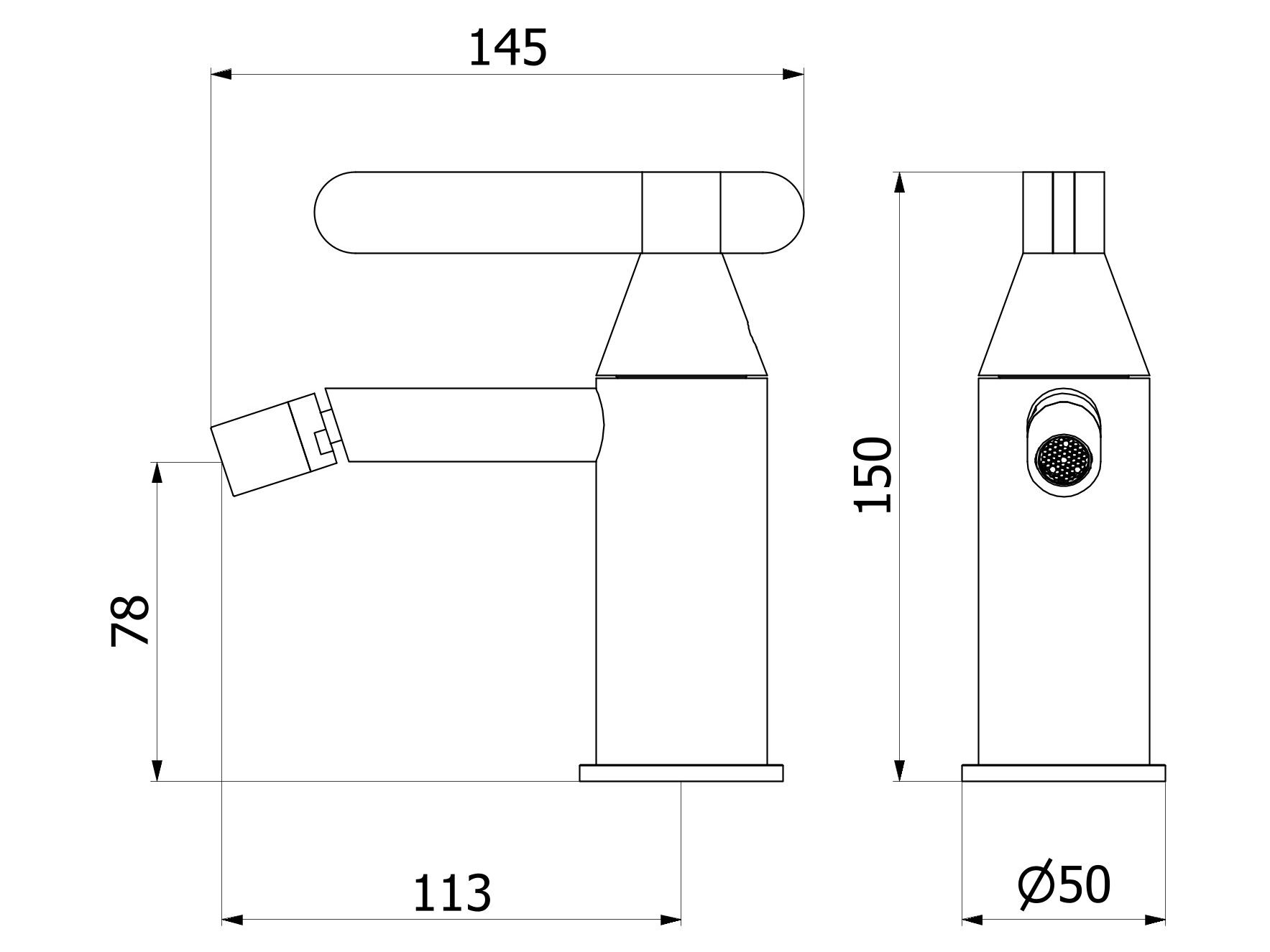 Смеситель для биде с автоматическим сливом IB Soho ARCH-00049555 - Вид №4