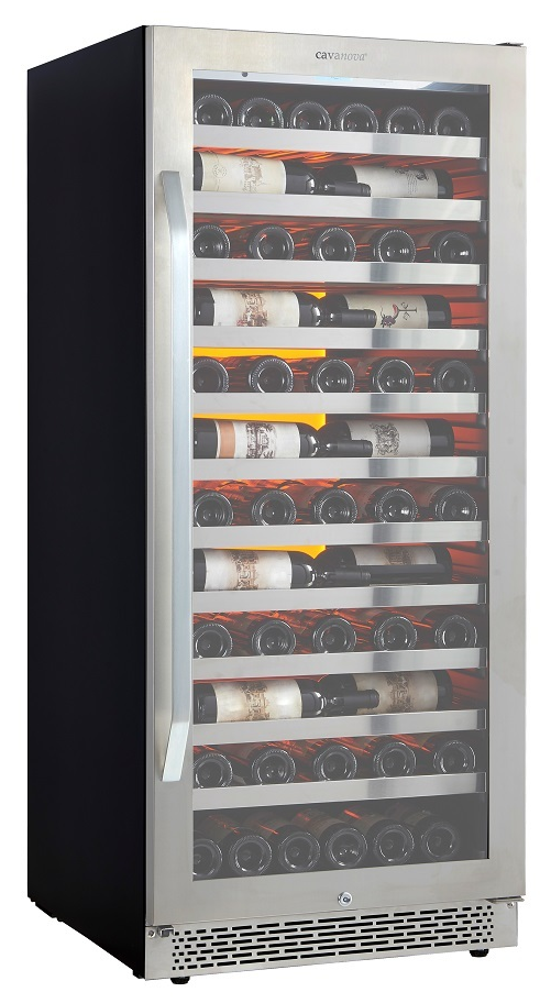 9189163 Винный шкаф Cavanova CV102-1TL серебристый STDN-0028242