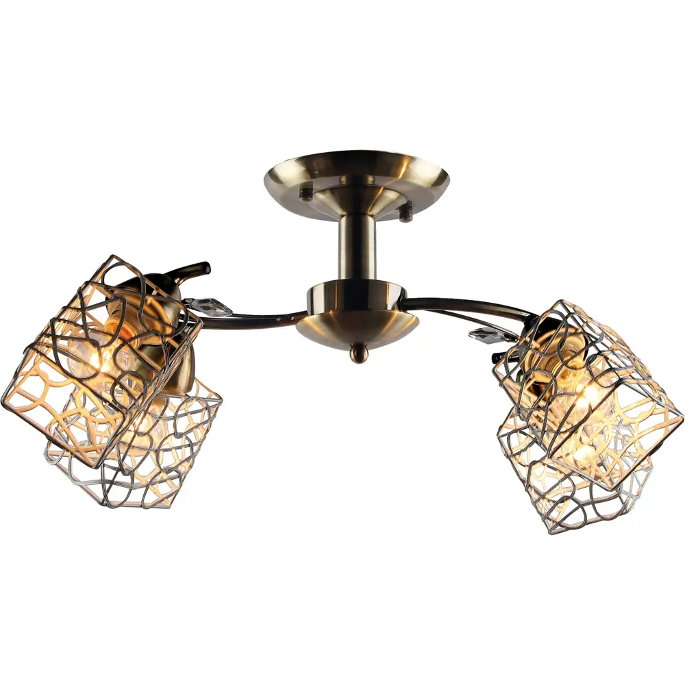 Люстра Chester 4xE14x30 Вт, металл, цвет бронза/белый Santreyd STLM-2086915