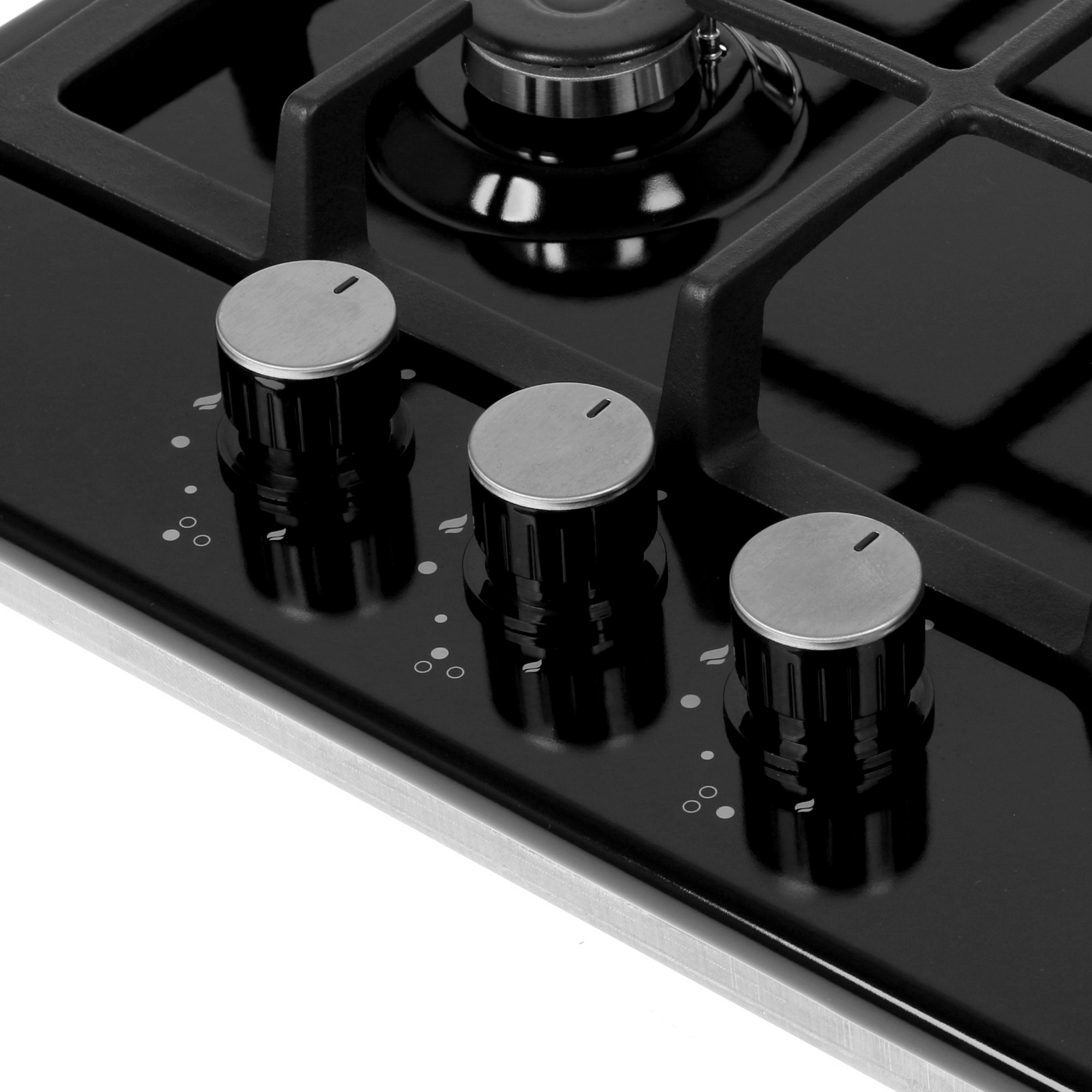 8160045 Газовая варочная поверхность HOMSair HGE433TGCBK STDN-0038898 - Вид №2