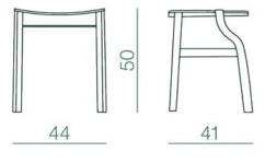 Bedont Низкий деревянный табурет Kalea B94 801f / 801r - Вид №2