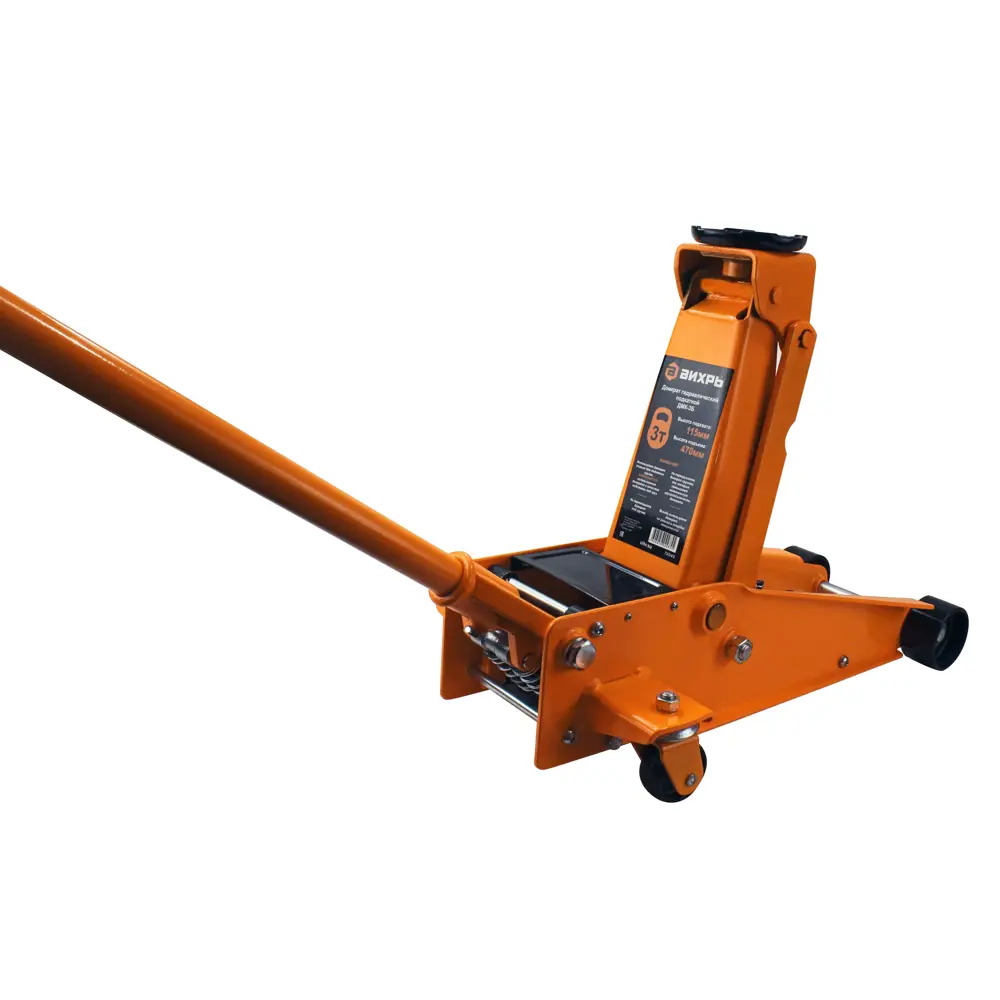 Гидравлический домкрат ВИХРЬ ДМК-3Б на 3 тонны с защитой от перегрузки 84049166 STLM-0046459