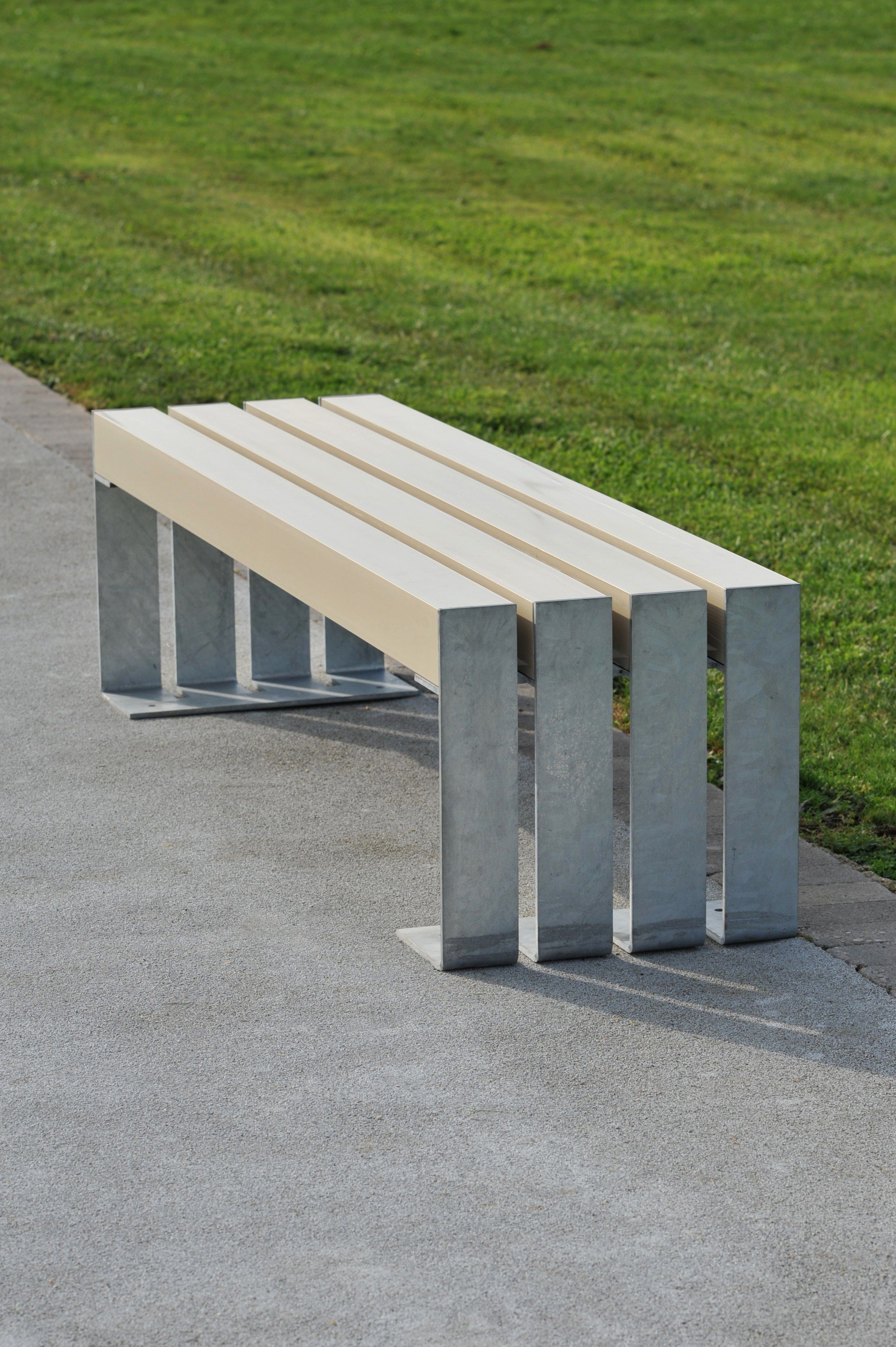 Стальная и деревянная скамья LAB23 ARCH-00015338 - Вид №3