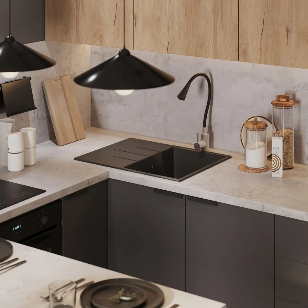 Фасад кухонного шкафа София 39.7x76.5 см KONSENSA ЛДСП цвет серый София Грей STLM-2123839 - Вид №9