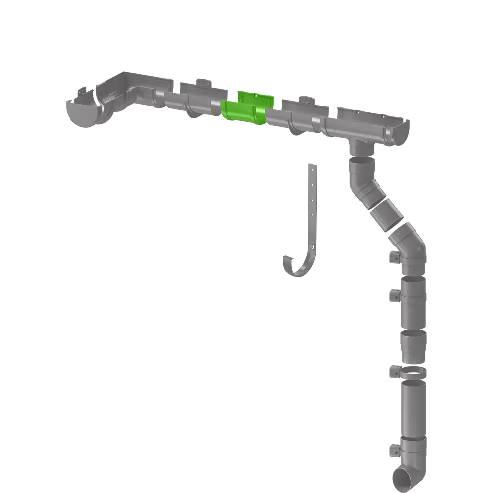Соединитель желобов Dacha 120 мм красный DÖCKE STLM-2188178 - Вид №1