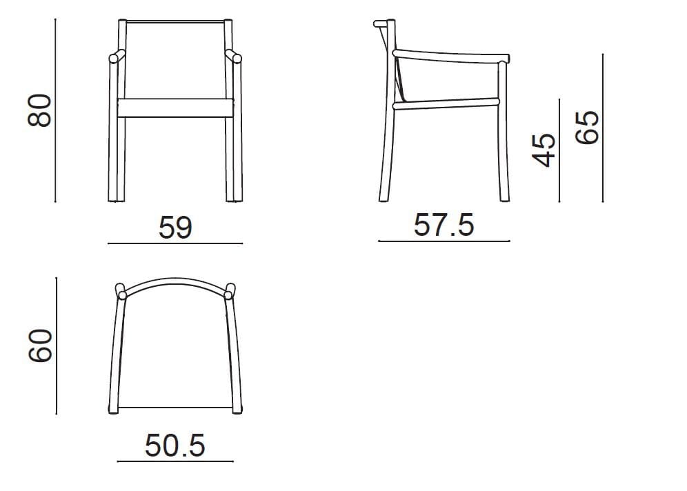 Деревянный стул с подлокотниками Arper Ката ARCH-00070470 - Вид №2