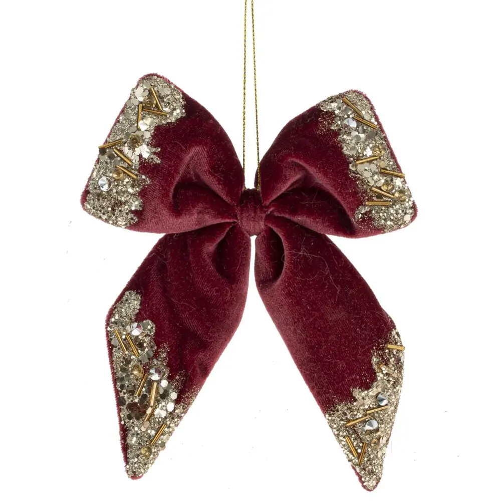 Елочная игрушка Remeco Collection Бант 793117 15x2x17 см цвет бордовый Santreyd STLM-2040603