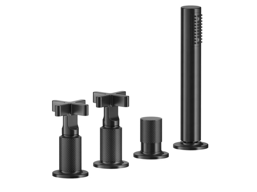 Набор для ванны с 4 отверстиями из хромированной латуни с переключателем Gessi гравировка ARCH-00024291