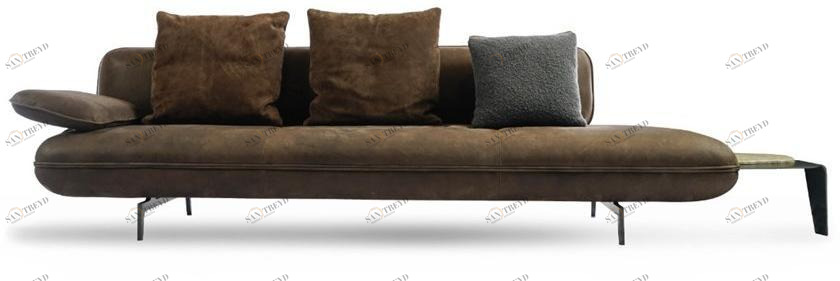 ENNE Кожаный диван с полкой для журналов Stone sun-id-1347784