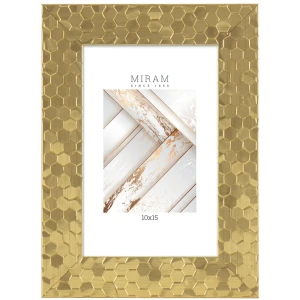 Золотая рамка МИРАМ 10×15 см для фотографий в современном стиле 89422789