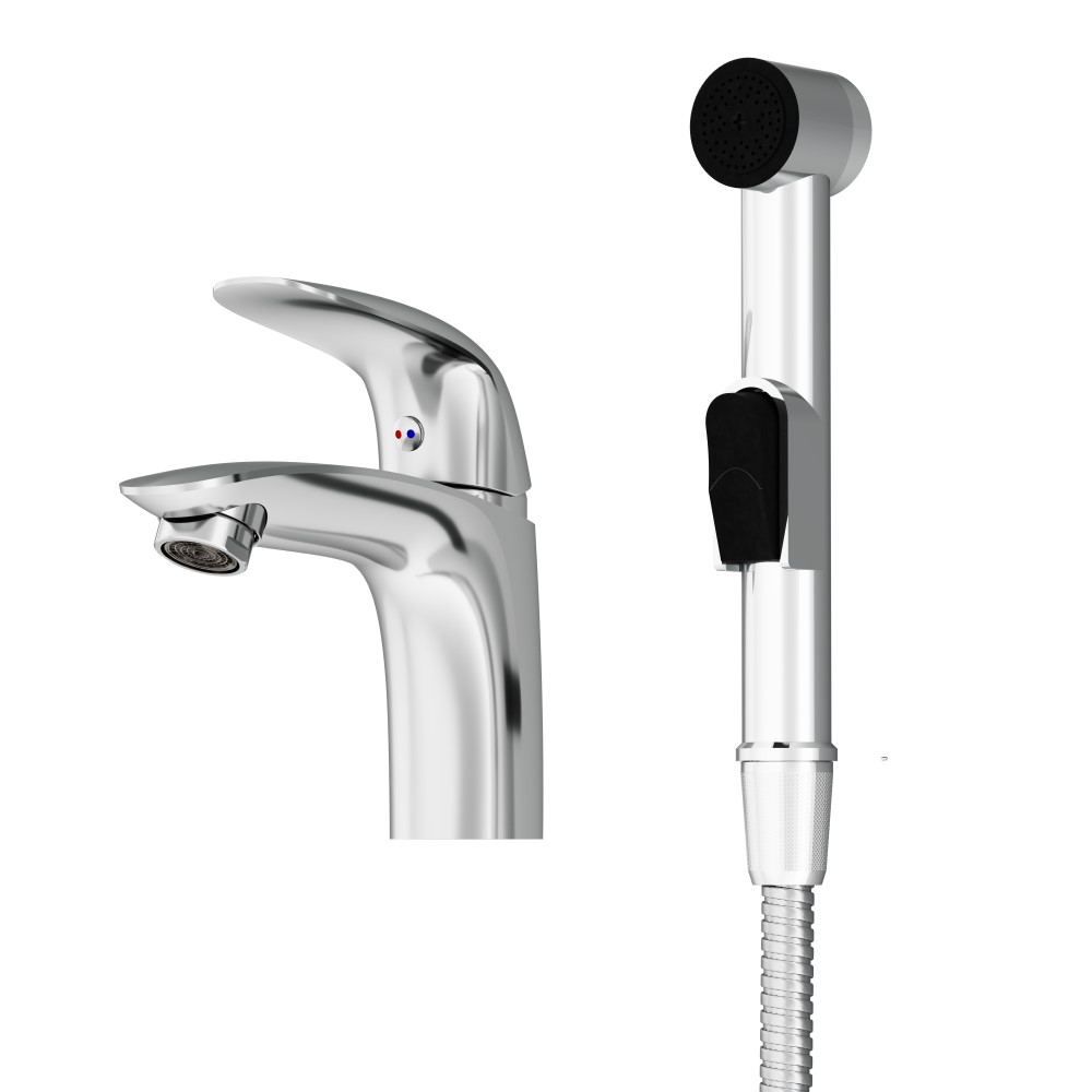 310300000 смеситель для умывальника без дк с гиг. Душем Damixa Palace Bit  - Вид №4