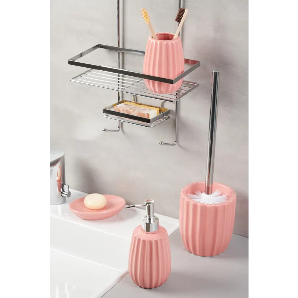 Мыльница Swensa Roya керамика цвет коралловый STLM-2093663 - Вид №3