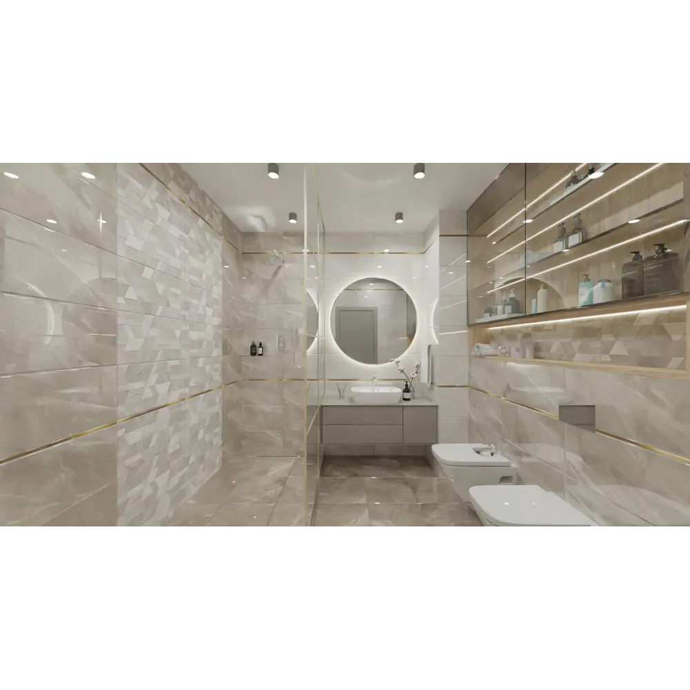 Плитка настенная Tono Dark 30x60 см 1.62 м² цвет темно-серый Santreyd STLM-2119422 - Вид №3